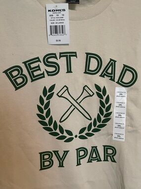 NWT Optima Heavyweight Short Sleeve Tee in Cream - 2XL